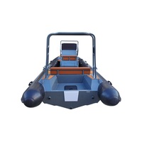 Bateau semi-rigide de luxe 20 pieds LUX-610 avec tubulure Hypalon et coque en aluminium en V profond, tender de yacht pour loisirs en haute mer