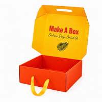Premium Maßgefertigte Versandkartons Geschenkprodukt-Verpackung Wellpappe-Versandkartons mit Bandgriff