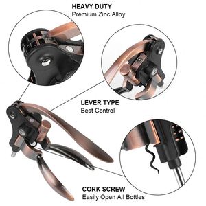 Ouvre-bouteilles ensemble d'outils pour le vin Kit de levage de perceuse en liège <span class=keywords><strong>levier</strong></span> de barre <span class=keywords><strong>tire</strong></span>-<span class=keywords><strong>bouchon</strong></span> coupe-feuille <span class=keywords><strong>accessoires</strong></span> de cuisine pratiques - Product Image 4