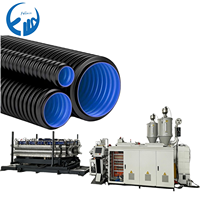 Machine de fabrication de tuyaux ondulés à double paroi de qualité supérieure, haute capacité de production pour équipements en plastique HDPE PE PP PVC