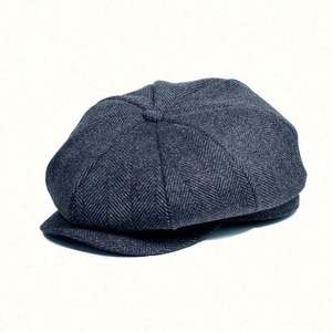 Casquette Gavroche en Feutre de Laine à Carreaux Personnalisée 50% Laine pour Homme - Product Image 1