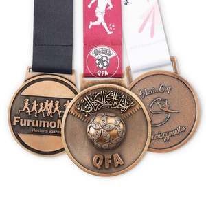 Custom Zinc Alloy Award Marathon Running Football Judo Soccer Taekwondo Gymnast Blank Gold Metal Sport Medal - Product Image 1