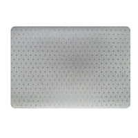 Set de table rectangulaire arrondi en PVC RNPT, motif carreaux décoratifs, effet coquille irisée, anti-taches, pour salles à manger