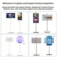 Moniteur d'écran LED vertical de 22 pouces, machine multimédia intelligente tout-en-un mobile, personnalisable en usine, Bestie White Full HD 1080p