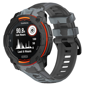 Eraysun Bracelet de montre imprimé camouflage 22mm 26mm pour Garmin Instinct 3 Bracelet de montre souple en <span class=keywords><strong>caoutchouc</strong></span> sport réglable étanche - Product Image 4