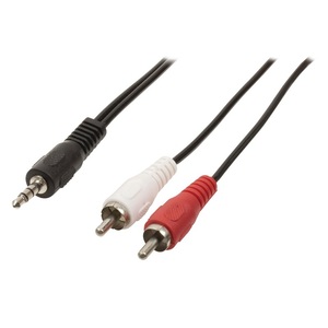 Cable de audio estéreo ValueLine de 3,5 mm macho a 2x RCA macho, 10 m, negro - Product Image 3