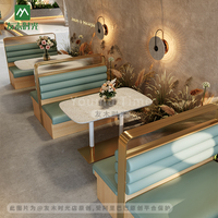 Combinaison Table-Chaise de Restaurant Semi-Circulaire Moderne et Contemporaine en Bois, Écologique et Durable, pour la Restauration