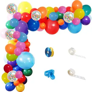 Kit Lengkungan Balon & Karangan Bunga DIY Kit Garland Balon Pesta Pelangi untuk Karnaval Sirkus Fiesta Dekorasi Pesta Ulang Tahun Pernikahan