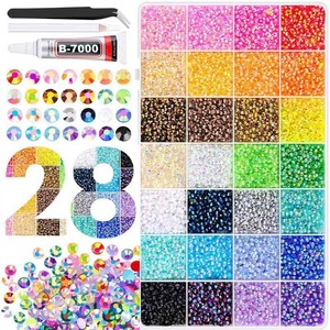 เรซิ่นรูปทรงแบนขนาด 3 มม. สีผสม สำหรับตกแต่งเล็บ งาน DIY เครื่องประดับ ชุดคละสี 40 สี - Product Image 4