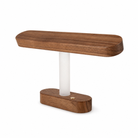 Lampe de chevet suspendue avec porte-bijoux en noyer massif, trois couleurs, intensité réglable, rechargeable, décoration d'intérieur, design Art Déco