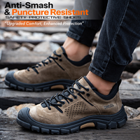 Chaussures de sécurité en cuir, embout en acier, anti-perforation, antidérapantes, bottes de travail pour la construction