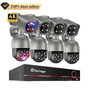 Full Color Night Vision Face Detection NVR 8 Channel System Home Camera Security System Outdoor Camera 4K 8MP