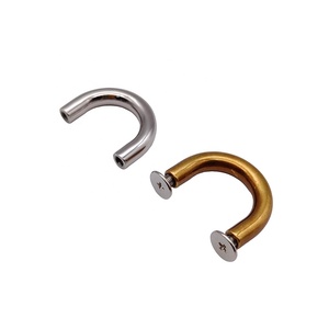 Manici per Borse a Forma di C in Lega di Zinco da 16mm, Accessori <span class=keywords><strong>Hardware</strong></span> Dorati di Lusso Classici con Fissaggio a Vite - Product Image 3