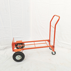 Chariot de manutention manuel HT1842 à 3 roues en acier avec poignée détachable pour entrepôt - Product Image 2