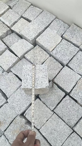 Đường lái xe paver grey Granite lát đá Granite Granite 10x10 Cobble đá Cubic công viên Patio gạch - Product Image 4