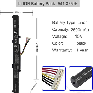 Batería de Repuesto para Portátil A41-X550E 44Wh, Venta al Por Mayor para ASUS VivoBook X550E F550E CE RoHS, Celdas Nuevas 0 Ciclos - Product Image 2