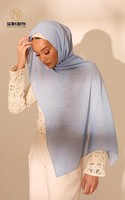 Châle long traditionnel en mousseline de soie perlée imprimée de qualité supérieure, hijab léger en mousseline de soie
