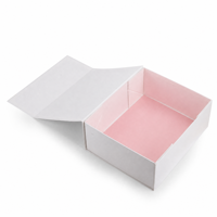 Boîte rigide magnétique personnalisée, boîte cadeau magnétique pliable recyclable, emballage plat, boîte rigide à fermeture magnétique pliable pour ensemble cosmétique