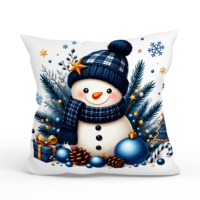 Housse de coussin décorative motif nœud rose pour Noël, cadeau d'hiver, pour canapé et décoration intérieure