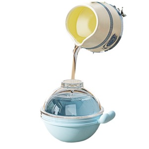 Molde creativo para bolas de hielo de gran capacidad, de silicona con tapa, para enfriar bebidas en fiestas, diseño naranja y azul - Product Image 5