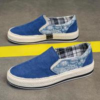 Chaussures en toile pour hommes, nouvelle collection été 2026, respirantes, décontractées, style pêcheur, mocassins à enfiler, semelle en caoutchouc PVC