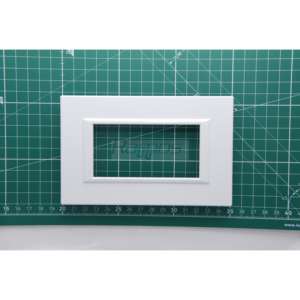 HA4804HD BTICINO 4 Modulo Retangolare Placca Switch Bianco Metallo - Product Image 1