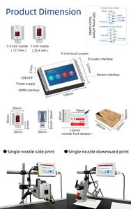 Impresora de inyección de tinta térmica Digital continua TIJ, codificadores de fecha de grado automático, trabajo en línea para soporte de datos variables de material flexible - Product Image 5