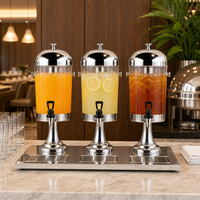 Distributeur de boissons en acier inoxydable FLEY, urne à jus avec robinet de service pour restaurant, hôtel, buffet et traiteur d'événements