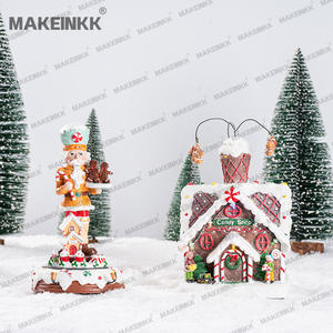 Adorno Navideño para Mesa, Regalo de Navidad, Aldea Navideña <span class=keywords><strong>3D</strong></span> Animada con Música e Iluminación, Bota y Cascanueces - Product Image 2