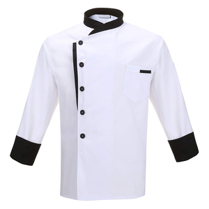 Chaqueta de <span class=keywords><strong>Chef</strong></span> de Alta Calidad, Uniforme de <span class=keywords><strong>Chef</strong></span> de Restaurante, Manga Corta/Media/Larga - Product Image 1