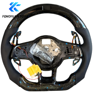 Volant de voiture personnalisé en fibre de carbone forgée avec LED pour VW Golf 7 7.5 Mk7 Mk8 GTI GTD Polo 7 8 Jetta <span class=keywords><strong>CC</strong></span> <span class=keywords><strong>Volkswagen</strong></span> - Product Image 4
