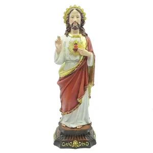 Usine Personnalisée Résine Sacré Coeur de Jésus Figure Religieux Saint Jude Catholique Religieux Saint Statues