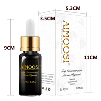 Pigments de microblading AIMOOSI 15ml, couleur de tatouage PMU organique pour machines à polissage complet et semi-complet