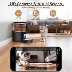 กล้อง 3MP เครื่องจ่ายอาหารสุนัขอัตโนมัติ ควบคุมผ่านแอพ ความจุ 5 ลิตร พร้อมวิดีโอสองทาง ชามสแตนเลสป้องกันการเกิด<span class=keywords><strong>สิว</strong></span> - Product Image 2
