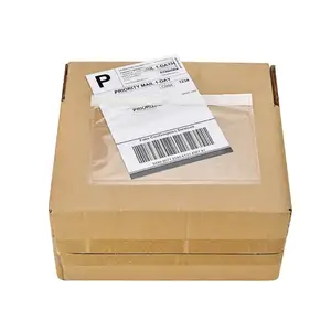 Custom Clear Plastic Shipping Bags Self Adhesive Invoice Enclosed Packing List Envelope