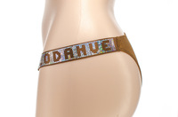 Culotte string femme taille basse en coton noir uni, respirante et à séchage rapide, pour le sport et la danse, style sexy