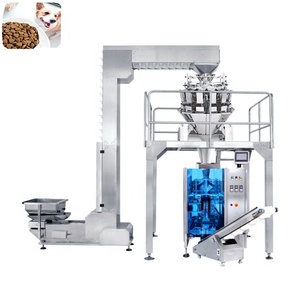 Thức ăn vật nuôi chó điều trị dọc hình thành điền niêm phong máy <span class=keywords><strong>14</strong></span> đầu định lượng vffs 520 miếng vải hình tam giác Túi máy làm - Product Image 2