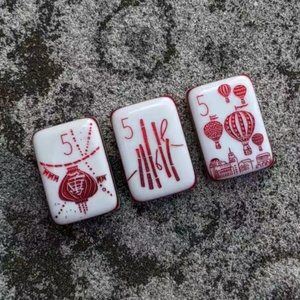 Fichas de Mahjong Americanas Portátiles de Acrílico de 6 Capas con Aspecto de Cristal, Diseño Personalizado de Lujo, Hechas a Mano, para Entretenimiento - Product Image 3