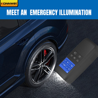 Nouveauté - Gonfleur de pneus de voiture numérique KONNWEI SA500 avec écran numérique, matériau ABS, batterie 12000 mAh, lumière d'urgence et design portable
