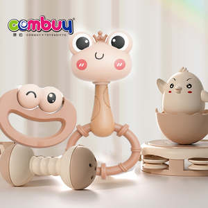 Jouets musicaux <span class=keywords><strong>pour</strong></span> tout-petits, dessin animé, peuvent être bouillis, sécurité, jouets en plastique à main, hochets sensoriels <span class=keywords><strong>pour</strong></span> bébés - Product Image 4