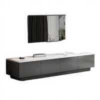 Meuble TV Moderne de Luxe en Bois Massif, Meuble de Rangement Durable et Multifonctionnel pour Salon et Chambre, Compatible avec les Téléviseurs de 65 pouces et plus