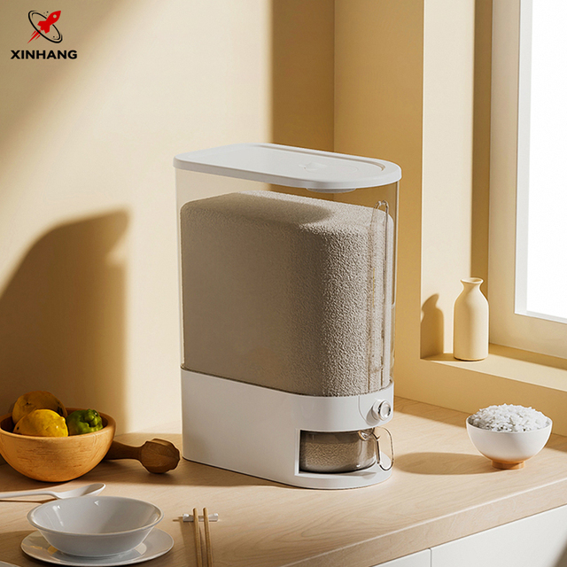 XinHang Household Plastic Rice Dispenser Moisture-proof Rice Dispenser Multipurpose Plastic Kitchen Rice Storage Container