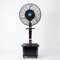 Ventilateur brumisateur électrique commercial sur pied oscillant, classe A++ d'efficacité énergétique pour l'extérieur et les exploitations agricoles