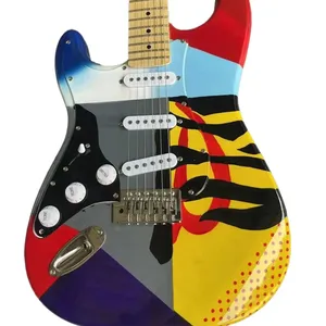 Özelleştirilmiş sol el boyalı elektro gitar, kişiselleştirilmiş gitar