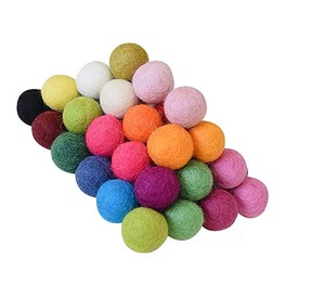 Bricolage artisanat 50mm boules de laine faites à la main 5cm <span class=keywords><strong>pompons</strong></span> en feutre de laine pour le festival - Product Image 5