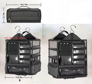 Organisateur de sacs à main suspendu personnalisé pour porte, avec 3 étagères murales en tissu pour rangement de petits objets - Product Image 2