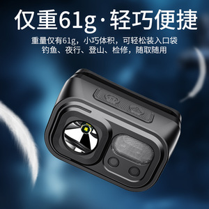 Divine Fire LED Headlamp <b>Rechargeable</b> USB Adjustable Outdoor <b>Night</b> Fishing <b>Light</b> - Product Image 5