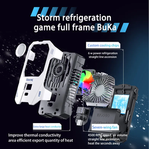 טלפון סלולרי רדיאטור טלפון נייד קריר מאוורר קירור heatsink עבור משחק משחקים צפייה בסרטונים עם סוללה נטענת - Product Image 2