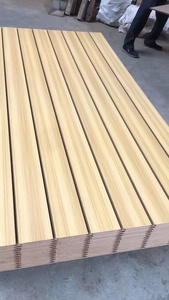 מכירה טובה תצוגת Stand מחוררת Mdf <span class=keywords><strong>Slatwall</strong></span> לוח סופרמרקט משמש פנל <span class=keywords><strong>Slatwall</strong></span> - Product Image 3