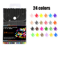 Secolorart Art 24 Fineliners 0.4mm à base d'eau pointe fine Fineliner marqueurs pour dessin croquis journalisation